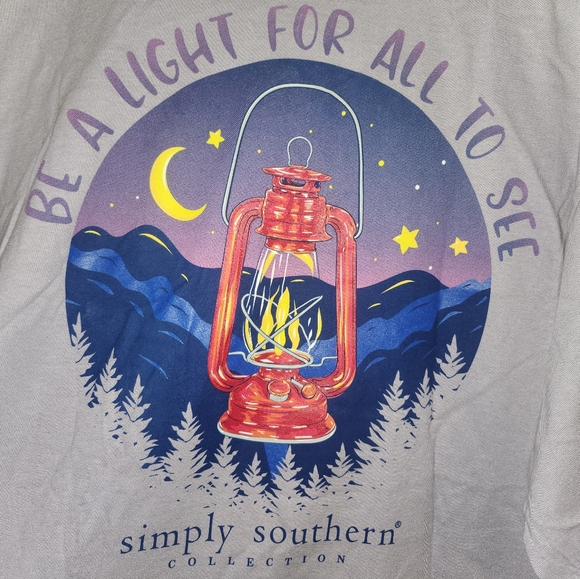 ✨️🌙NWT Simply Southern "Be a Light Lantern Long Sleeve T-Shirt" Lilac💜 XXL - Picture 13 of 13